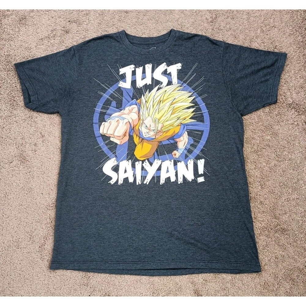 Dragon Ball Z Graphic T-Shirt Men's Size Large Gray